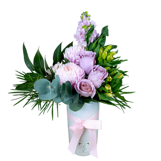 Purple Flower Vase Arrangement - Petalo - Flower Delivery Melbourne  