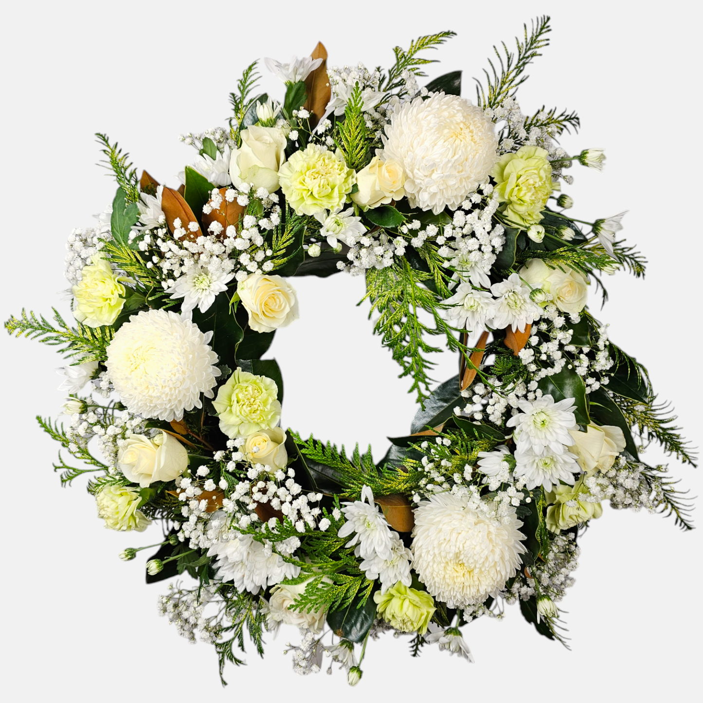 White Funeral Wreath