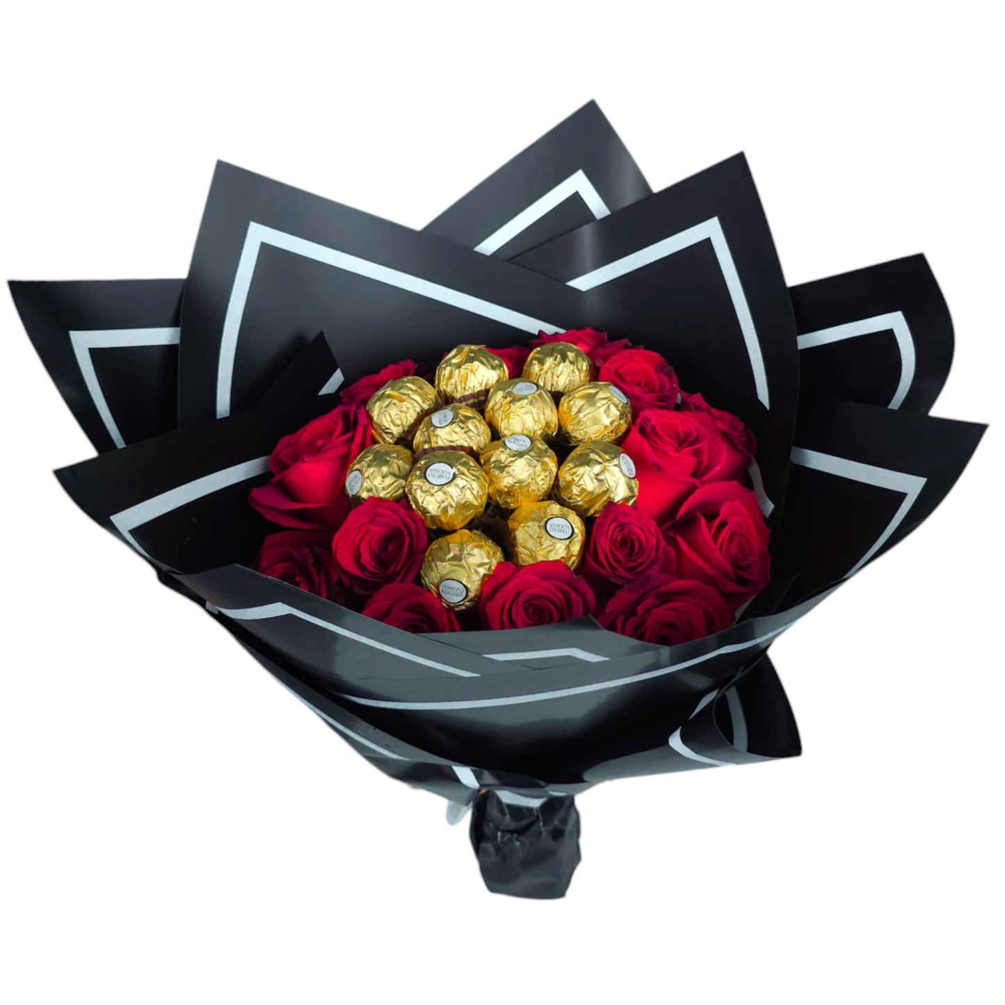 Red Roses Bouquet with Chocolates