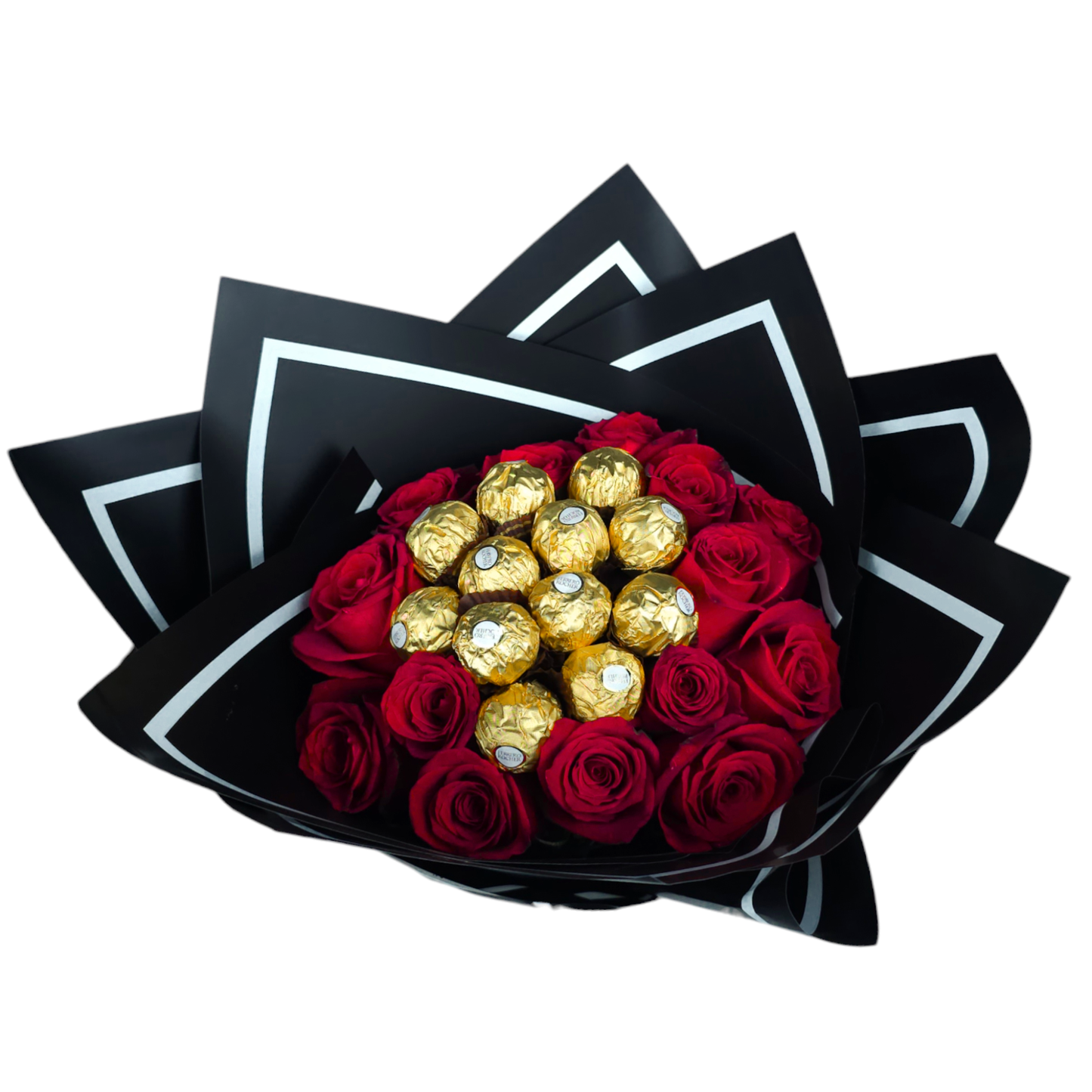 Red Roses Bouquet with Chocolates