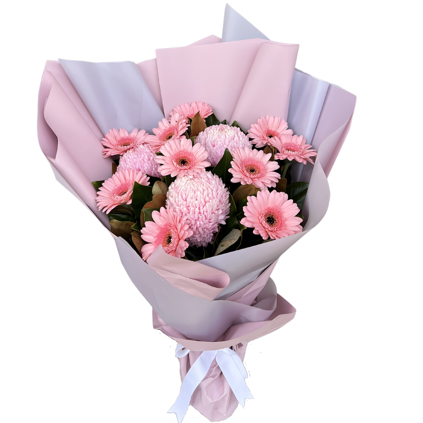 Radiant Pink Gerbera & Disbud Bouquet - Petalo - Flower Delivery Melbourne 