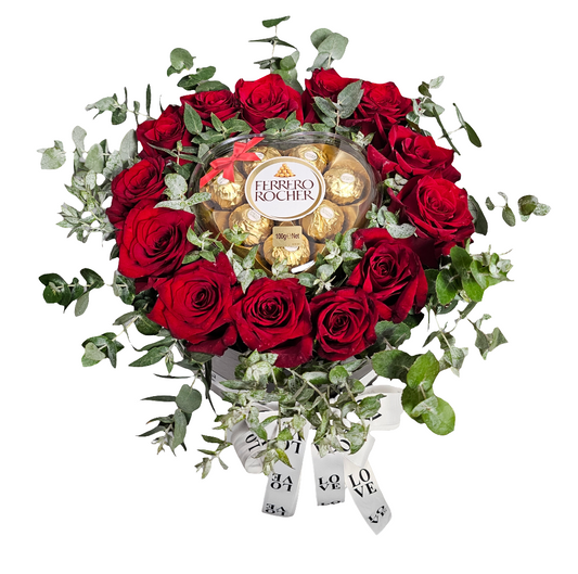 Luxe Love Red Roses Hatbox