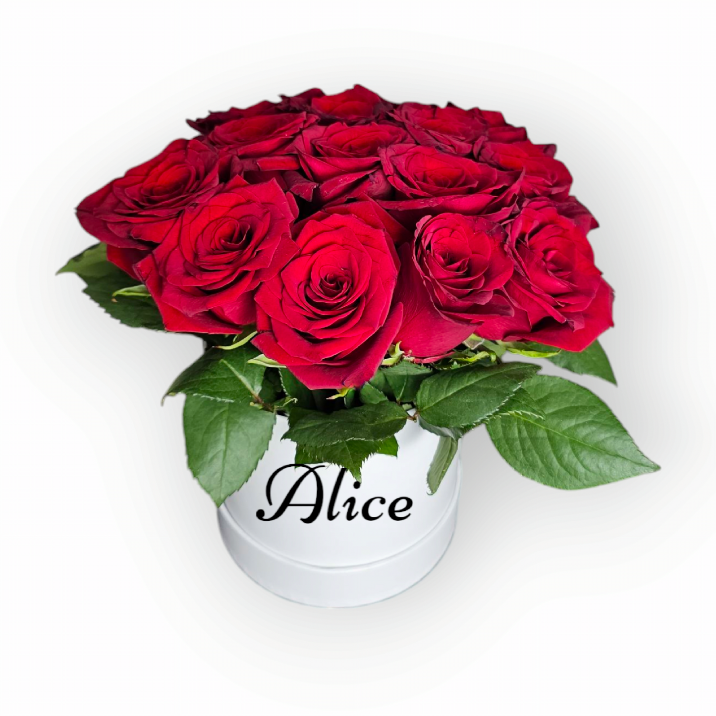 Personalised Red Roses Box