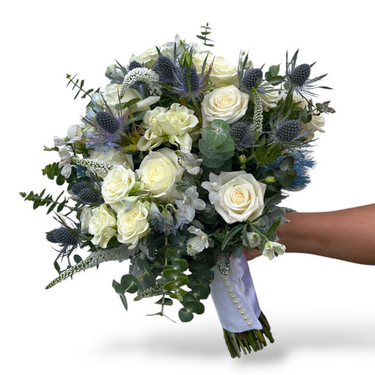 White Roses Bridal Bouquet