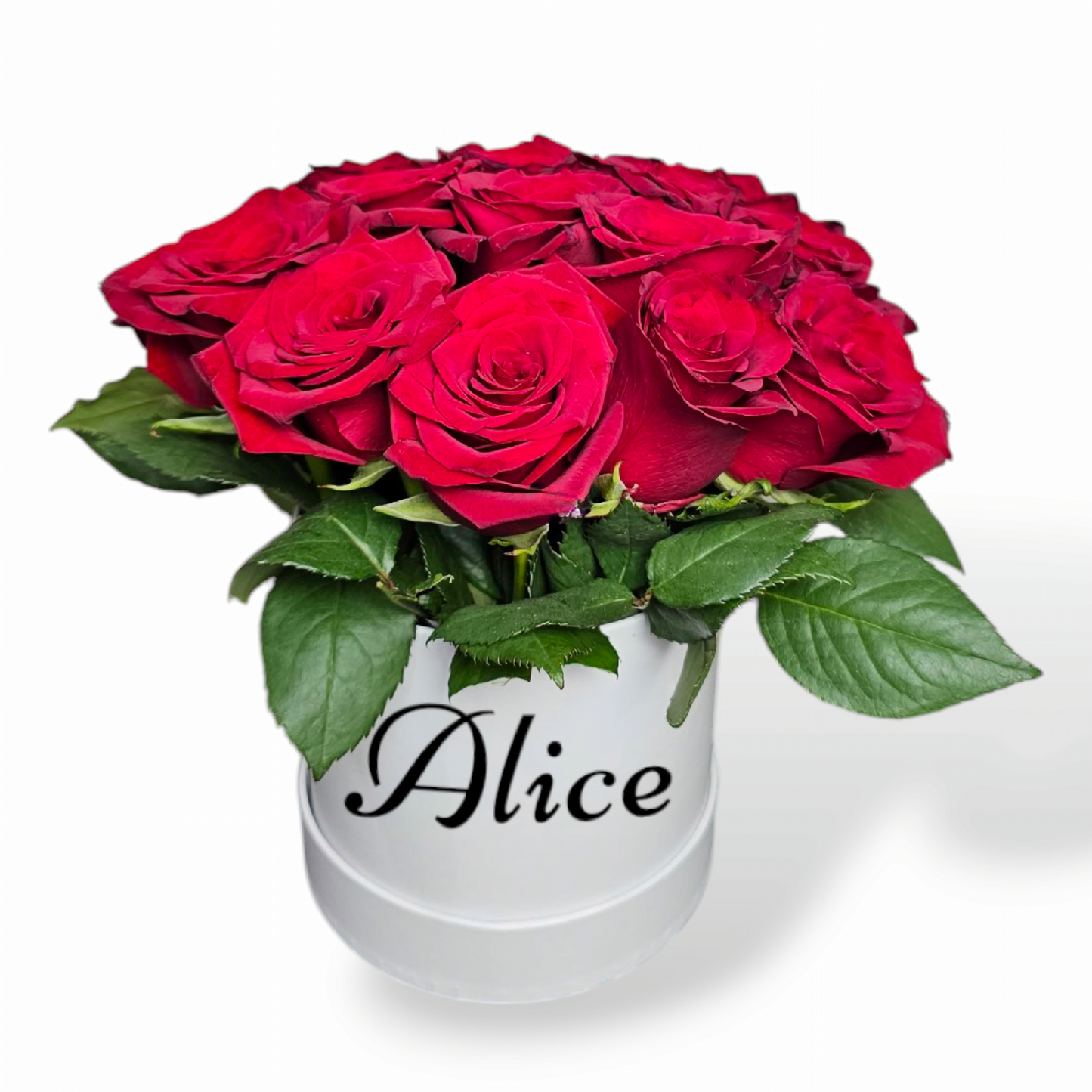 Personalised Red Roses Box