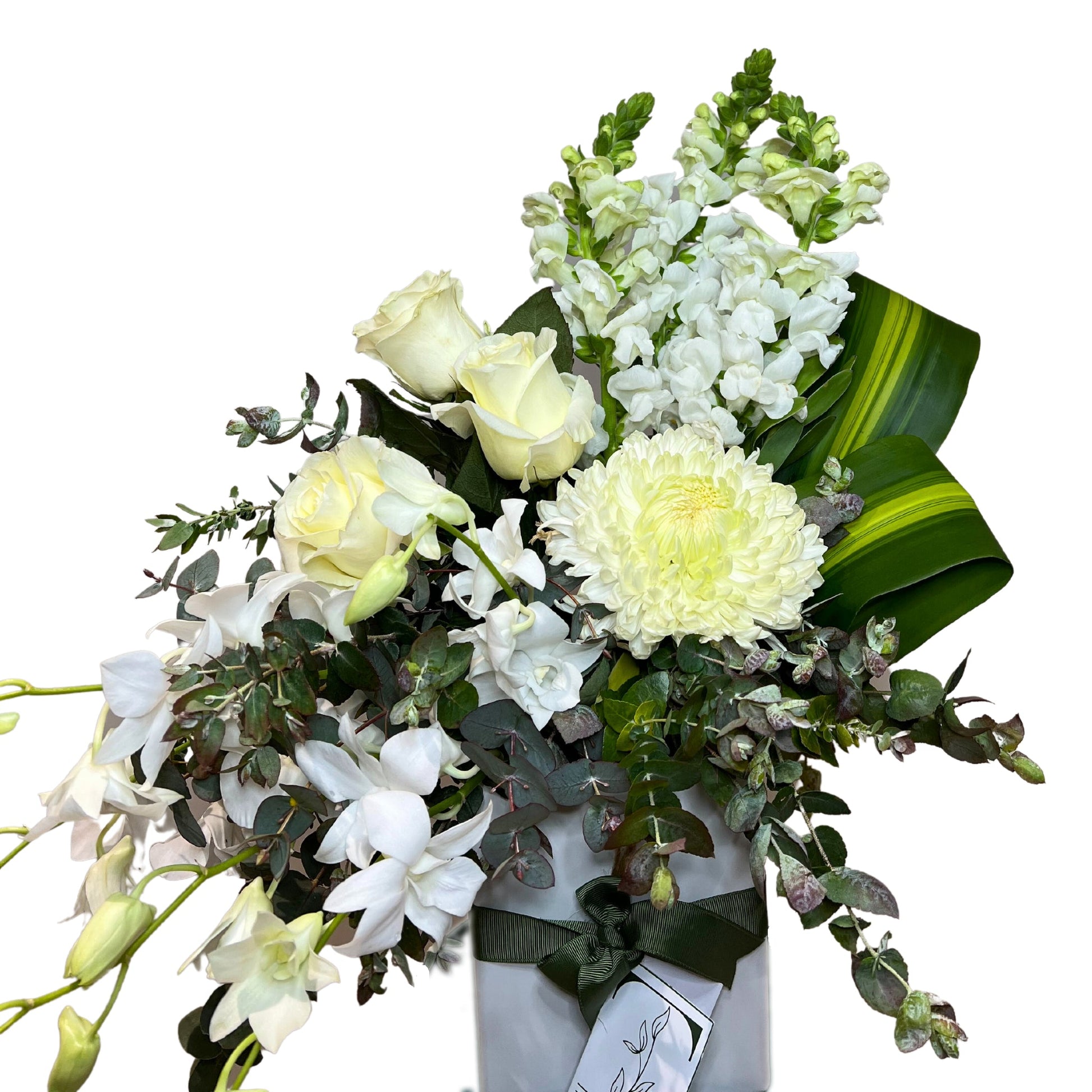 Elegant Orchid & Rose Vase - Petalo - Flower Delivery Melbourne 