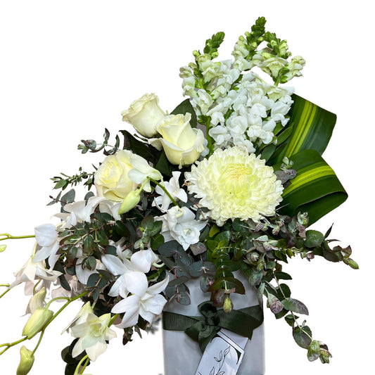 Elegant Orchid & Rose Vase - Petalo - Flower Delivery Melbourne  