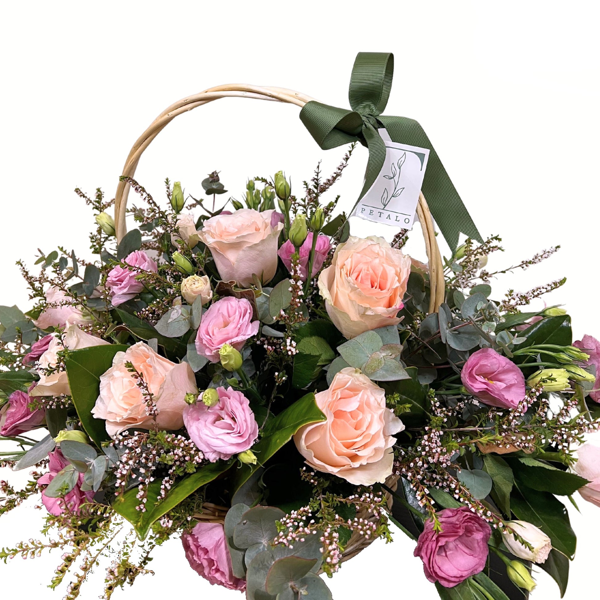 Peachy Princess Rose Basket - Petalo - Flower Delivery Melbourne 